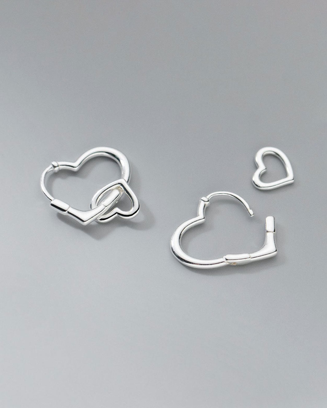 Lovella Interlocking Heart Hoop Earrings