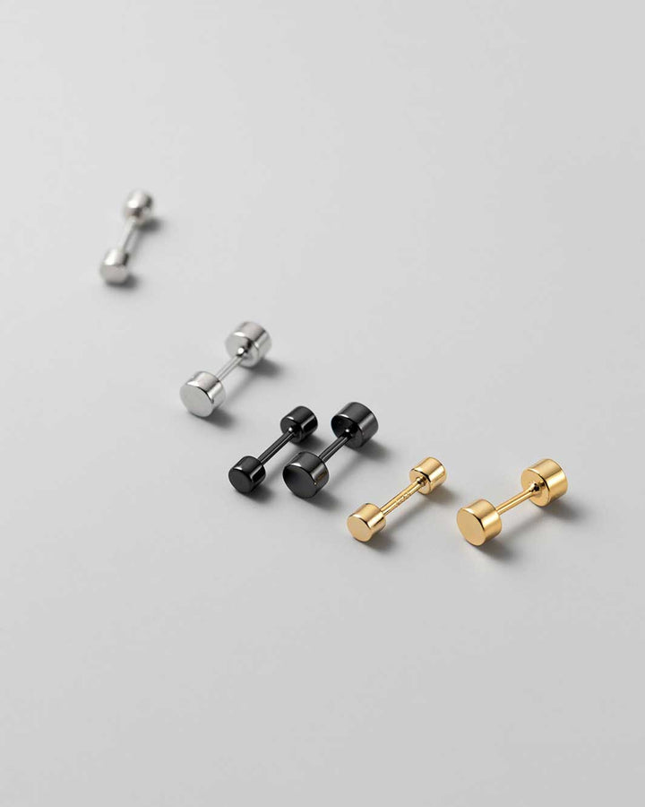 Basic Round Barbell Earrings