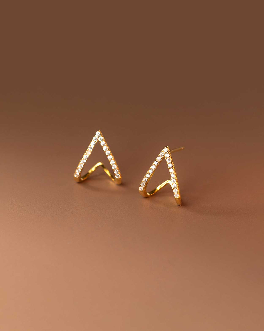 Ava Inverted Heart Stud Earrings