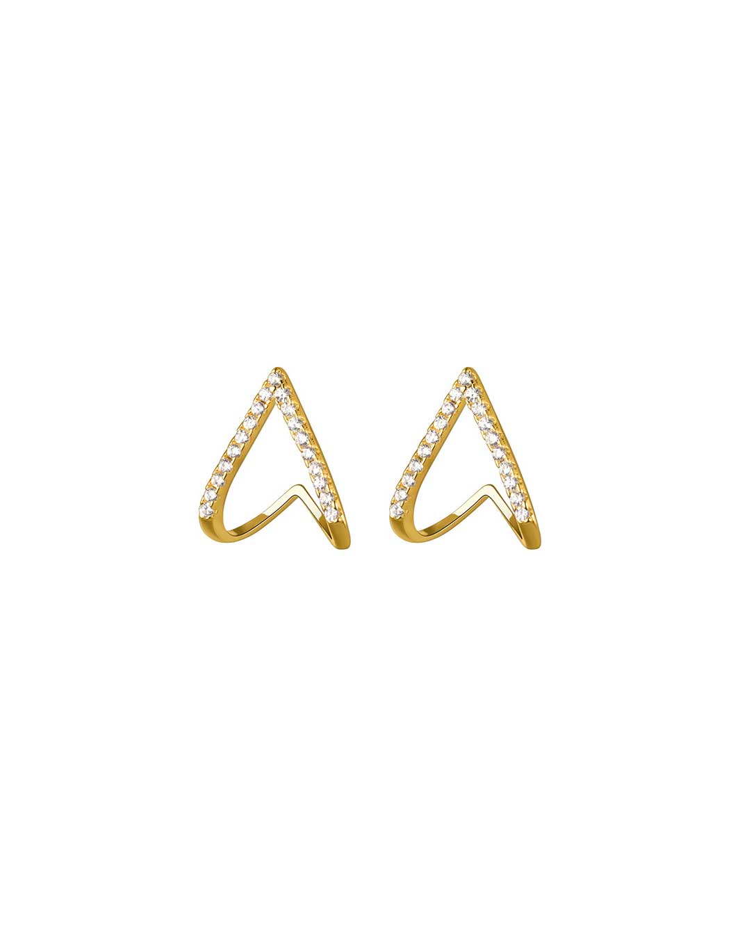 Ava Inverted Heart Stud Earrings