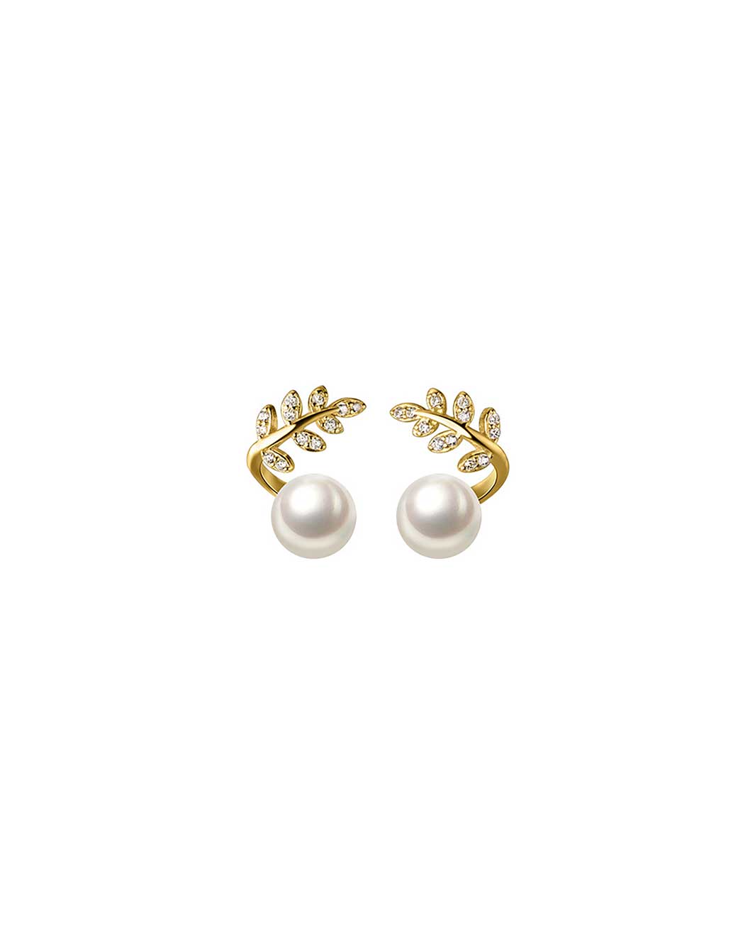 Daphne Floral Pearl Stud Earrings