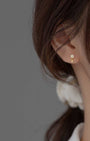 Dahlia Flower Barbell Earrings