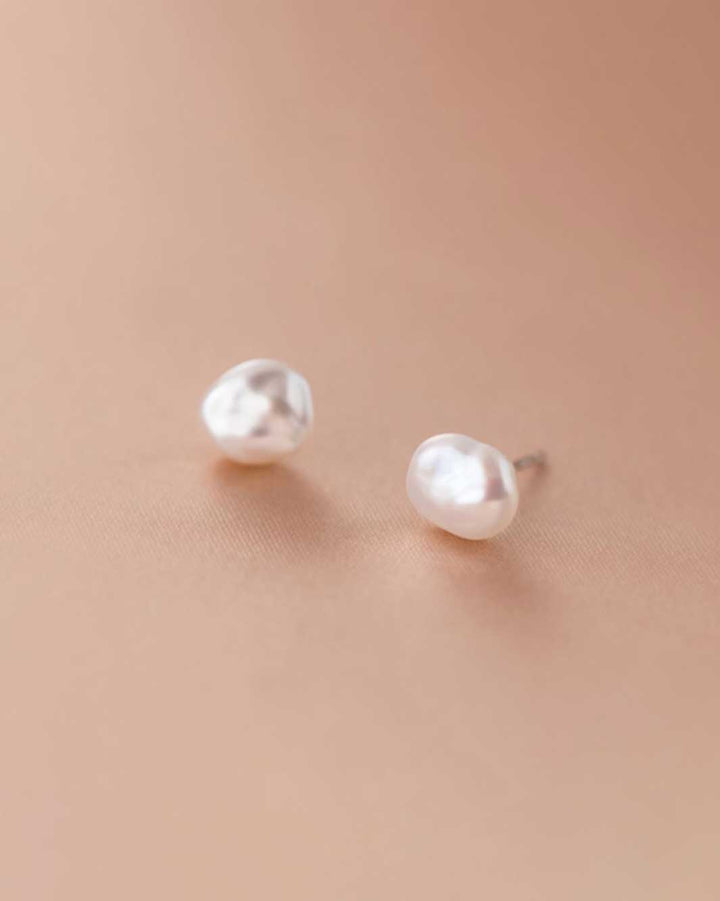 Baroque Pearl Stud Earrings