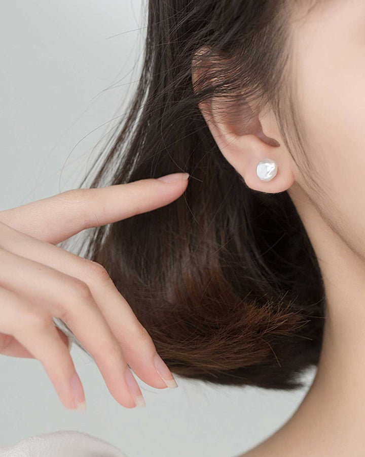 Baroque Pearl Stud Earrings