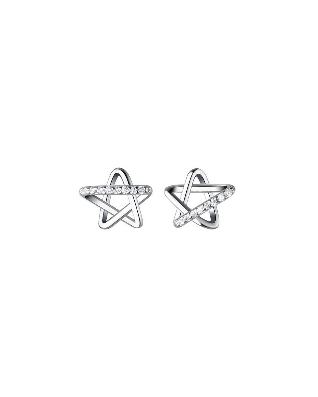 Five-pointed Hollow Star Stud Earrings
