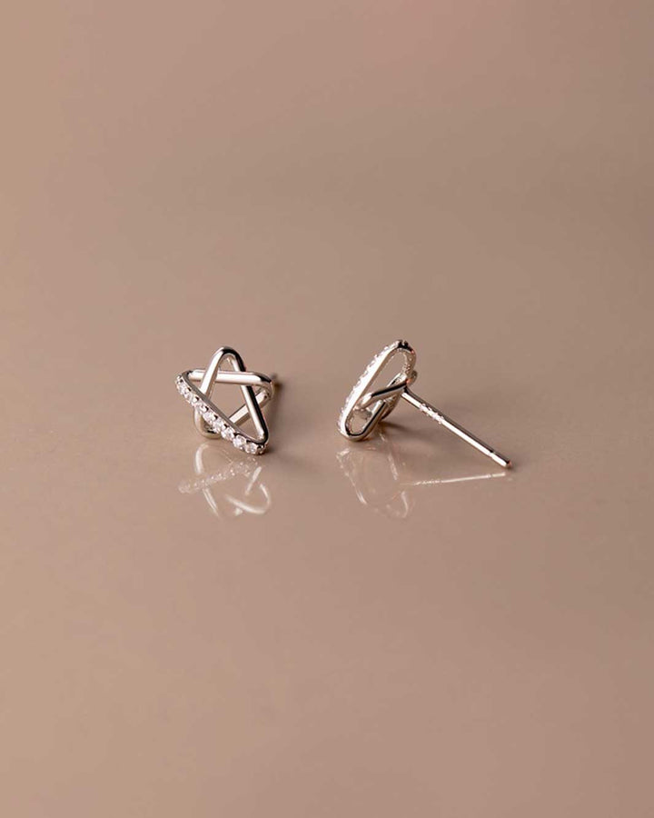 Five-pointed Hollow Star Stud Earrings