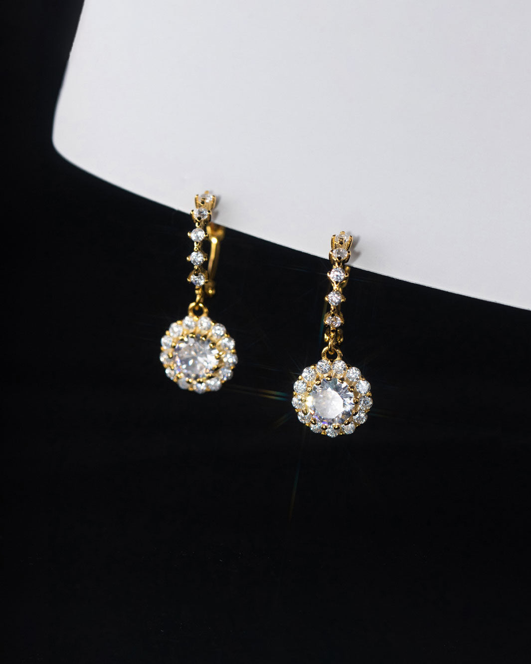 Ophelia Diamond Charm Hoop Earrings