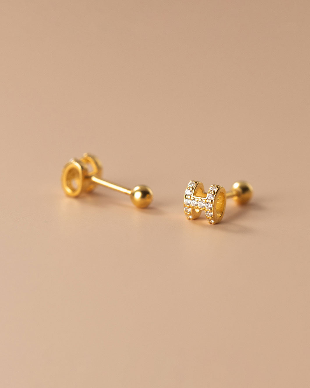 Diamante Hermione Barbell Earrings