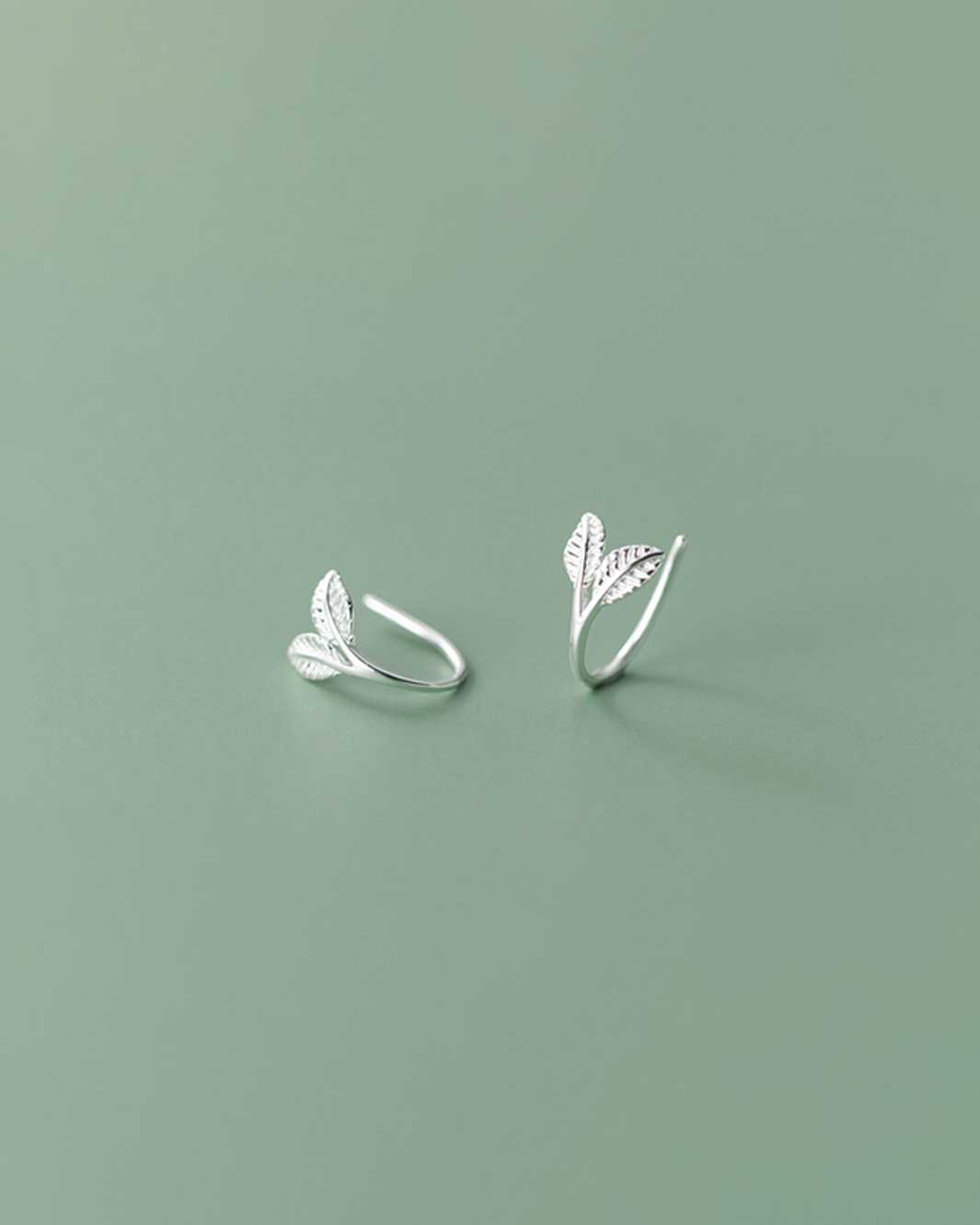 Double Leaves Stud Earrings